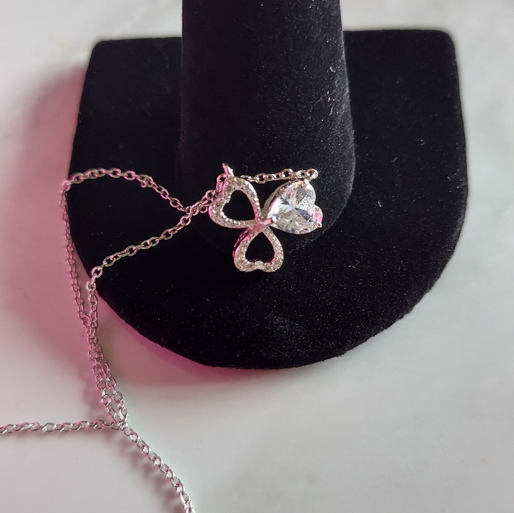 Triple Heart Diamond Necklace